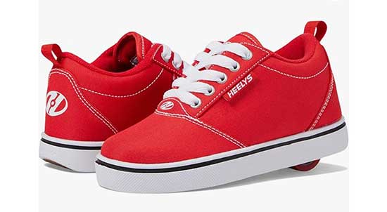 Red Heelys shoes for kids.
