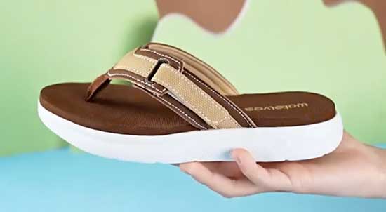 Supportive flip flops for kids.
