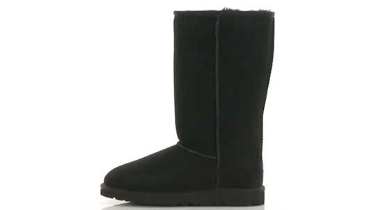 Tall black Ugg boots for kids.