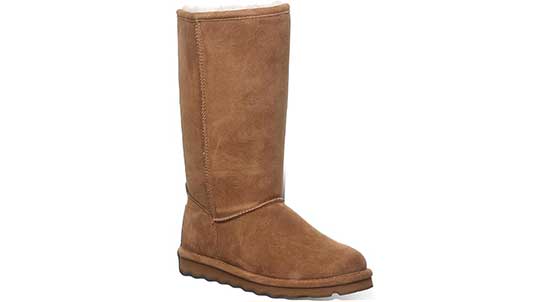 Tall brown Bearpaw boots for kids.