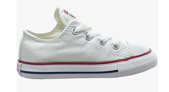 White Converse shoes for kids.