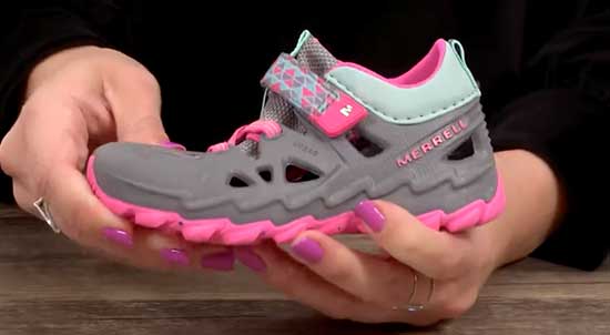 Wide Merrell sandals for girls.