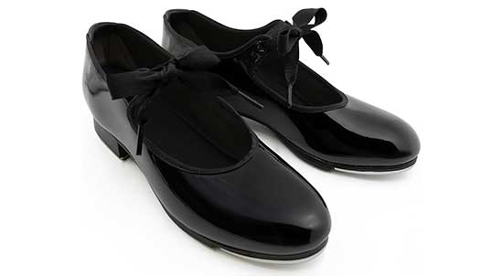 Wide tap shoes for kids.