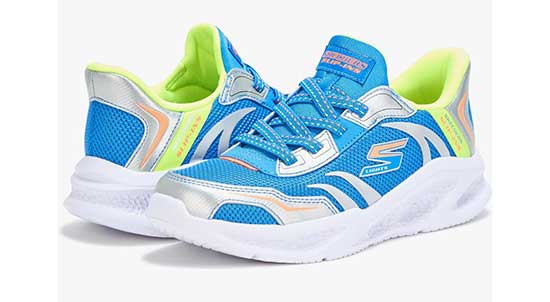 Boy's Skechers with memory foam insoles.