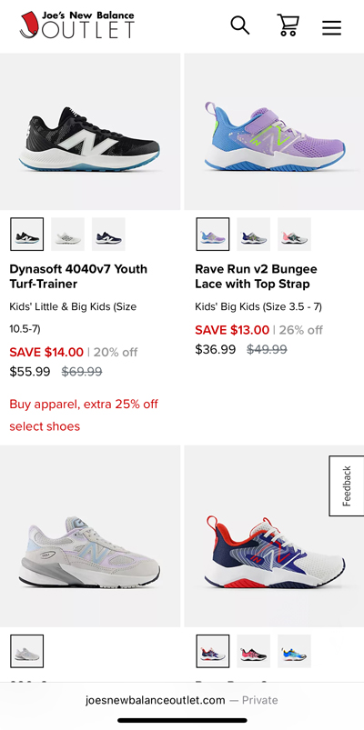 Joe's New Balance Outlet.