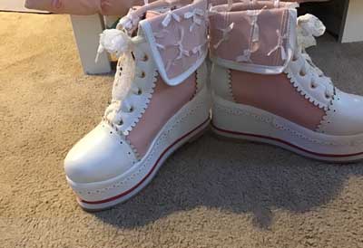 Lolita platform boots for girls.