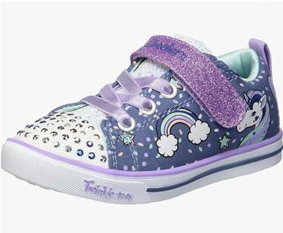 Purple Twinkle Toes shoes for girls.