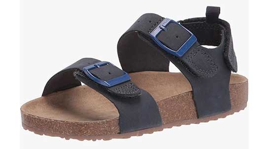 Supportive dressy sandal for boys with flat feet.