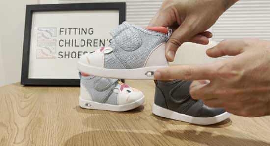 Ikiki shoes with a discreet on and off button squeaker on the side.