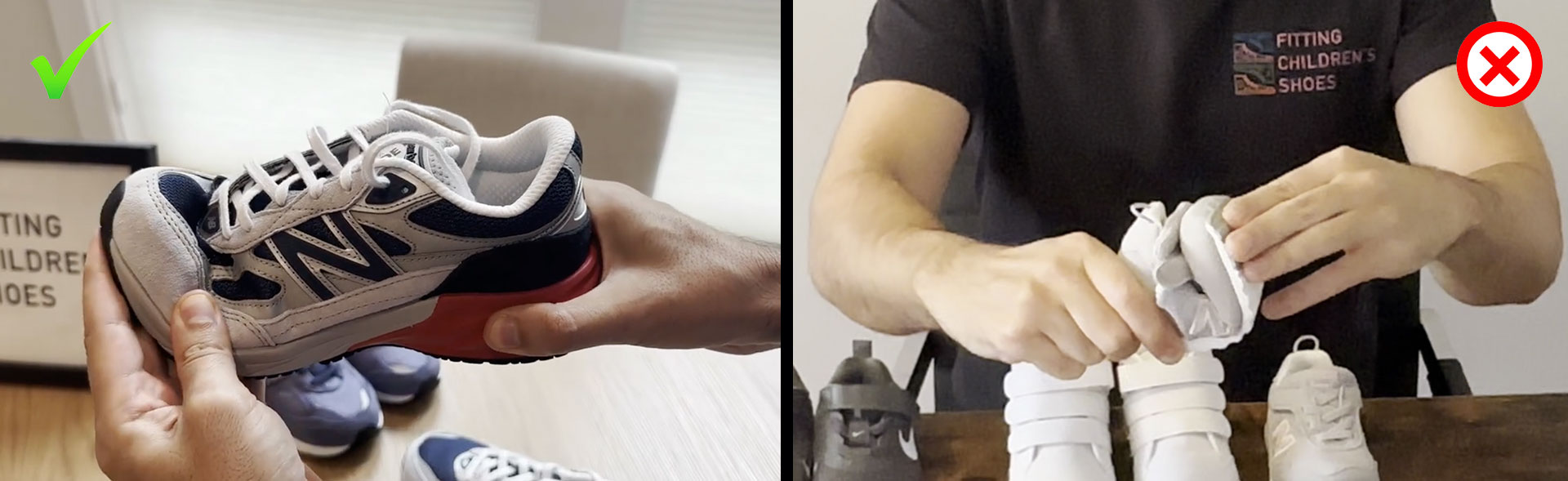 Difference of shoe flexibility.