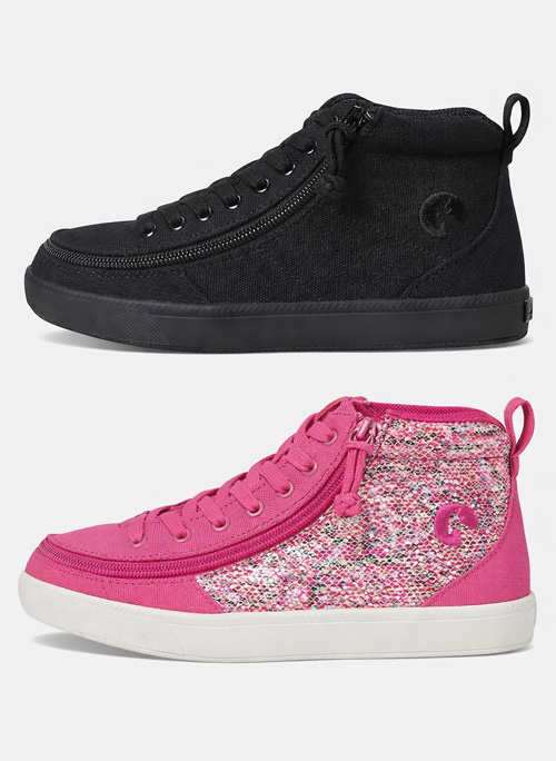 Billy shoes for kids who wear orthotics.