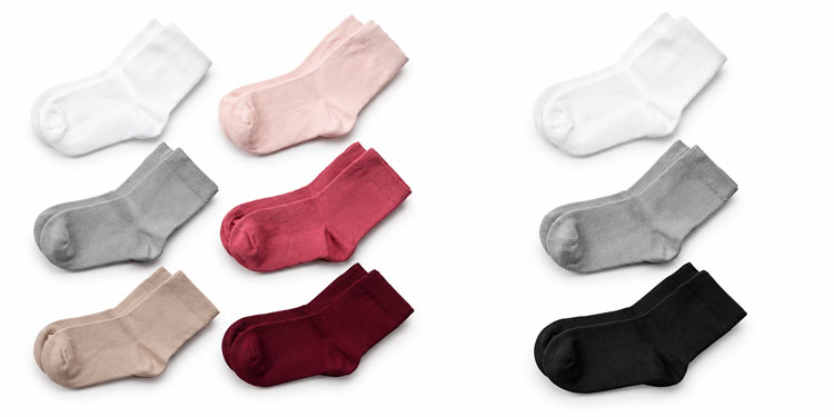 Silky Toes breathable bamboo socks for babies and toddlers in assorted colors.