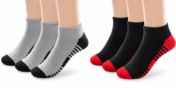 Silky Toes seamless bamboo athletic socks for kids in gray and black.